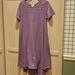 Lularoe Dresses | Lularoe Short-Sleeved M Knit Dress Euc | Color: Gray/Purple | Size: M