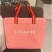 Coach Bags | Coach Large Tote Bag. | Color: Pink/White | Size: Os