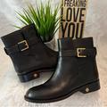 Tory Burch Shoes | Hpx3tory Burch Black Leather Brooke Boots/Booties | Color: Black | Size: 6.5