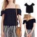 Madewell Tops | Madewell Off The Shoulder Tank | Color: Black | Size: Xxs