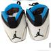 Nike Shoes | Baby Jordans 3c Vintage Retro Powder Blue White Black Sneaker Leather Baby Shoes | Color: Blue/White | Size: 3bb