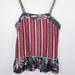 Anthropologie Tops | Anthropologie E By Eloise Stripe Floral Tank Top Camisole | Color: Tan | Size: M