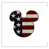 Disney Jewelry | Disney Vintage Trading Pin Pp960 Epcot World Showcase Mickey Mouse Head Usa | Color: Blue/Red | Size: Os