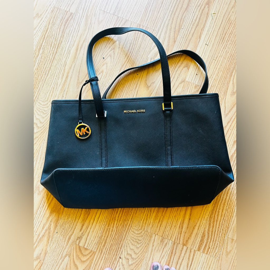 Michael Kors Bags | Gorgeous Mk Black Tote | Color: Black/Gold | Size: Os