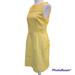J. Crew Dresses | J. Crew Sleeveless Cotton Pique Lace Fit Flare Dress Yellow Women's Size 10 | Color: Yellow | Size: 10
