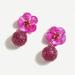 J. Crew Jewelry | - J. Crew Tropical Mambo Flower Pave Drop Earrings | Color: Gold/Pink | Size: Length: 1 1/2"