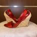 Gucci Shoes | Authentic Gucci Cherry Red Patent Wedges | Color: Red | Size: 38eu