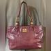 Coach Bags | Coach Madison Mia Raspberry Patent Leather Tote Preloved | Color: Gold | Size: Os