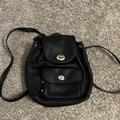 Coach Bags | Coach Black And Gold Mini Court Backpack | Color: Black/Gold | Size: Os