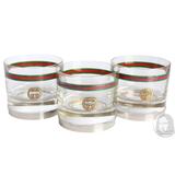 Gucci Dining | Gucci Cocktail Glasses With Silver Base Gg Logo Webbing 3pc Set Barware Vintage | Color: Green/Silver | Size: Os