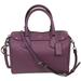 Coach Bags | Coach Mini Bennett Satchel Crossgrain Purple Leather F57521 Handbag Purse $295 | Color: Purple/Silver | Size: Os