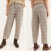 Free People Pants & Jumpsuits | Free People Posey Plaid Pants Pleated High Rise Waisted Brown Yellow Tan Tapered | Color: Brown/Yellow | Size: Xs