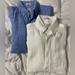 J. Crew Shirts | J Crew Baird Mcnutt 100% Linen Button Downs - Blue And White Xs Slim | Color: Blue/White | Size: Xs Slim