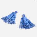 J. Crew Jewelry | Jcrew Beaded Tassel Earrings Nwt Os Bright Peri | Color: Blue | Size: Os