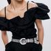 Zara Accessories | New Zara Rhinestone Jewel Metal Belt | Color: Silver | Size: M/L