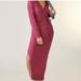Anthropologie Dresses | Anthropologie Daily Practice Belted Knit Raspberry Maxi Dress - Small Euc | Color: Gray/Pink | Size: S