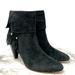 Anthropologie Shoes | Anthropologie Corso Como Amber Tassel Cuff Black Booties 8 Bohemian Classic | Color: Black | Size: 8