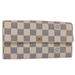 Louis Vuitton Bags | Louis Vuitton Damier Azur Portefeuille Sarah Long Wallet N63208 Lv Auth 45629 | Color: White | Size: W7.5 X H4.1 X D1.0inch