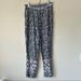 Anthropologie Pants & Jumpsuits | Anthropologie Ollari New York Tapered High Waist Pants Animal Print Size Xl | Color: Blue/Cream | Size: Xl