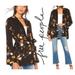 Free People Jackets & Coats | Free People Jacket Womens Xs Peony Wrap Kimono Jacket Midnight Floral Ob842359 | Color: Black | Size: Xs