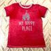 Disney Shirts | Disney Parks Red T-Shirt My Happy Place” T-Shirt Nwt Size Large | Color: Red | Size: L