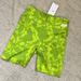 Nike Shorts | Nike Women's One Luxe Dri-Fit 7" Mid-Rise Printed Training Bike Shorts, Med Nwt | Color: Green/Yellow | Size: M