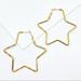 Anthropologie Jewelry | Anthropologie Big Gold Plated Star Shaped Hoop Earrings D34 | Color: Gold | Size: Os