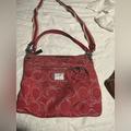 Coach Bags | Coach Purse, Dark Coral, 2 Straps. 12.5 Wide, 10 Inches In Height. Coach Poppy! | Color: Red | Size: Os