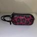 Coach Bags | Coach Ocelot Print Crossbody Pouch Coated Canvas Cranberry | Color: Black/Pink | Size: Os