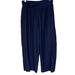 Anthropologie Pants & Jumpsuits | Anthropologie Delano Knit Wide-Leg Pants Size Xs Pleated Palazzo Navy Women's | Color: Blue | Size: Xs