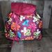 Disney Bags | Authentic Disney Parks Floral Hidden Mickey Mouse Drawstring Backpack Lined | Color: Pink/Purple | Size: Os