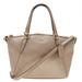 Coach Bags | Coach Metallic Beige Leather Small Tote | Color: Cream | Size: Os