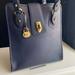 Dooney & Bourke Bags | Dooney And Bourke Awl Leather Navy Tote Bag | Color: Blue/Gold | Size: Os