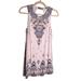 Urban Outfitters Dresses | Ecote Urban Outfitters Womens Size Small White Boho Geometric Dress Open Back | Color: White | Size: S