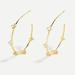 J. Crew Jewelry | J.Crew Demi-Fine 14k Gold-Plated Sparkle Dot Hoop Earrings | Color: Gold/Silver | Size: Os