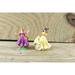 Disney Toys | Disney Princess Dolls Beauty And The Beast Belle Rapunzel 4" Multicolor | Color: Pink/Yellow | Size: One Size