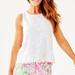 Lilly Pulitzer Tops | Lilly Pulitzer Women's Maybelle Top Fringe Trim Scoop Neck White Small Sleevless | Color: White | Size: S