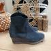 Anthropologie Shoes | Anthropologie Holding Horses Mamba Boots Booties Espadrille Wedge Suede 8.5/39 | Color: Blue | Size: 8.5