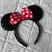 Disney Accessories | Disney | Classic Minnie Mouse Bow Ears Headband | One Size | Color: Black/Red | Size: Os