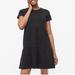 J. Crew Dresses | J Crew Black Tiered Short Sleeve Babydoll Dress (Small) | Color: Black | Size: S
