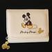Disney Bags | Mickey Mouse Disney Tri Fold Faux Vegan Leather Mini Fold Wallet | Color: Cream/Tan | Size: Os
