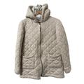 Anthropologie Jackets & Coats | Anthropologie Saturday Sunday Gwynn Quilted Fleece Cream Hooded Jacket Sz Small | Color: Cream | Size: S