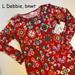 Lularoe Dresses | Large Lularoe Debbie Dress, Red With Chevrons | Color: Red | Size: L