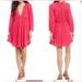 Free People Dresses | Free People Pink Go Lightly V-Neck 3/4 Sleeve Size Casual Dress Size Small | Color: Pink | Size: S