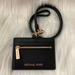 Michael Kors Accessories | Michael Kors East West Id Card Case Lanyard In Black | Color: Black/Gold | Size: Os