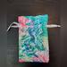 Lilly Pulitzer Accessories | Lilly Pulitzer New Cloth Drawstring Jewelry Pouch Bag Colorful Watercolor | Color: Blue/Pink | Size: Os