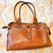 Burberry Bags | Burberry Authentic Leather Handbag With Nova Check Trim, Large, Caramel | Color: Orange/Tan | Size: Os
