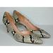 J. Crew Shoes | J Crew 65mm Snake Colette Pump Ivory/Black Women's Size 12b | Color: Black | Size: 12