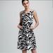Kate Spade Dresses | Kate Spade Women's Zebra Print Linen Dress Sz. 10 | Color: Black/White | Size: 10