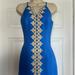 Lilly Pulitzer Dresses | Lilly Pulitzer Nwt Lapis Blue Pearl Shift Dress Size 0 | Color: Blue/Gold | Size: 0